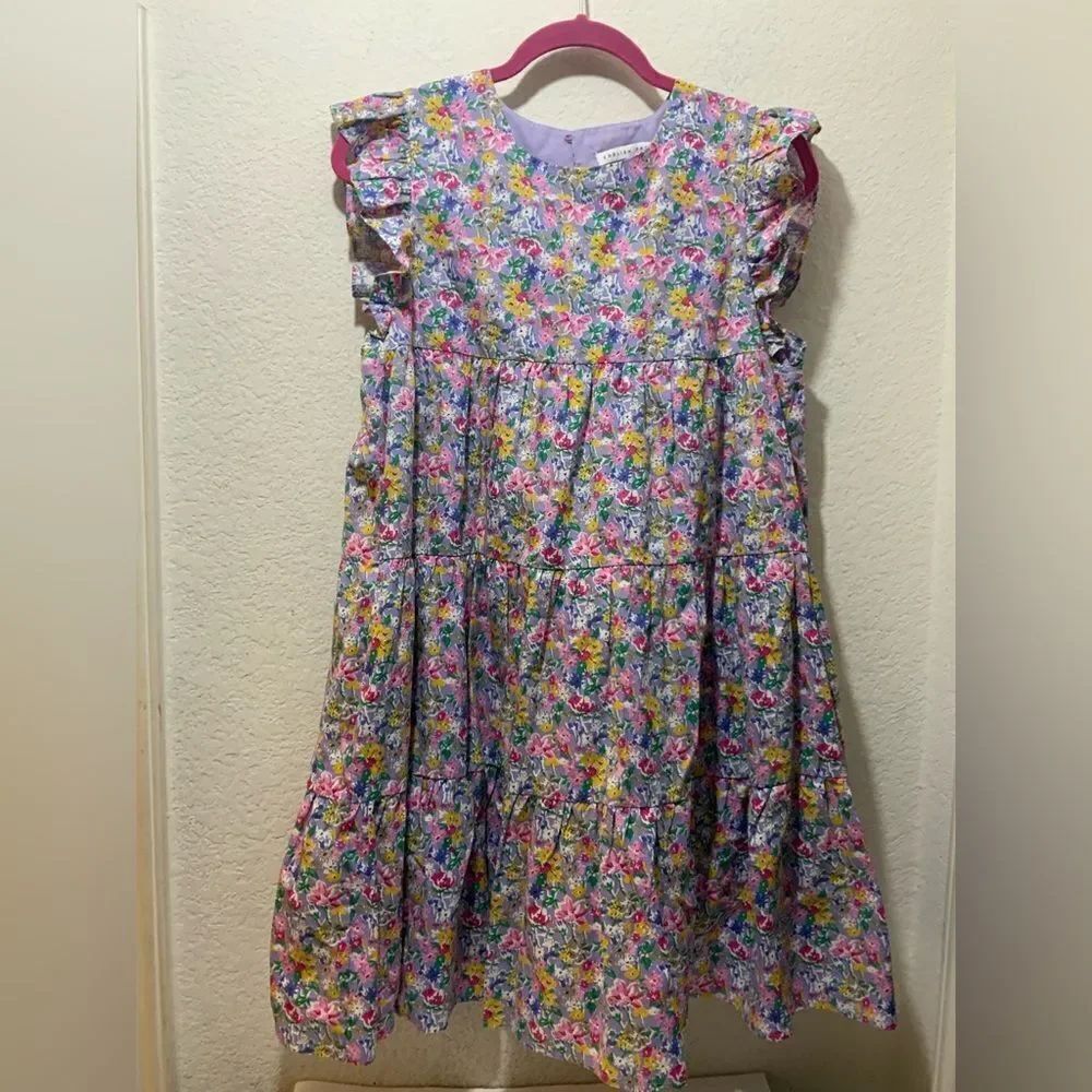 Free the Roses 100 % Floral Print babydoll fully lined dress size S